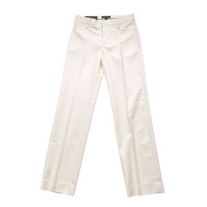 Banana Republic Women's Wool Pants Ivory High Rise Straight Leg Trousers 2 NWT